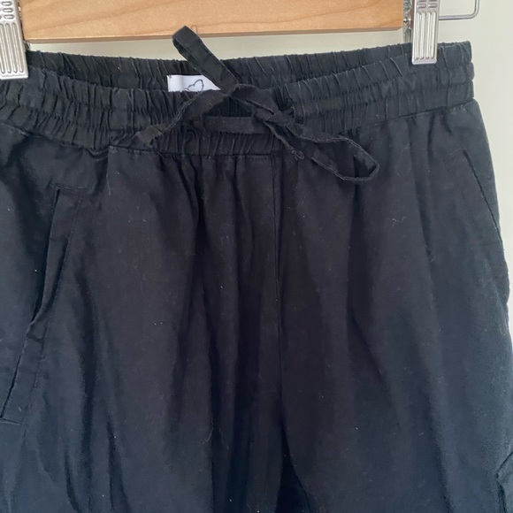 Kuwalla Tee Black Linen Cargo Pants - Picture 10 of 12